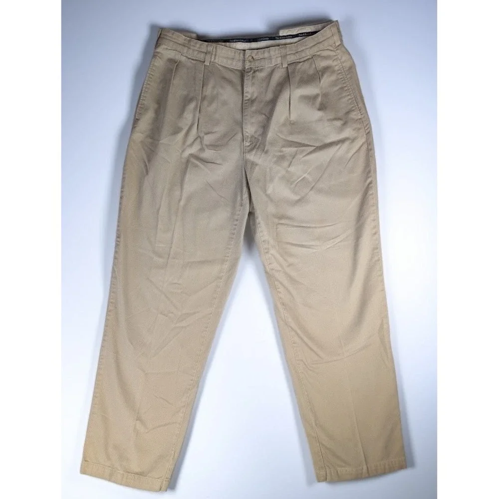 Polo Ralph Lauren Chino Pants Men's 38x32 Khaki Tan Pleated Trousers